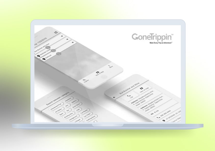 gonetrippin wireframes