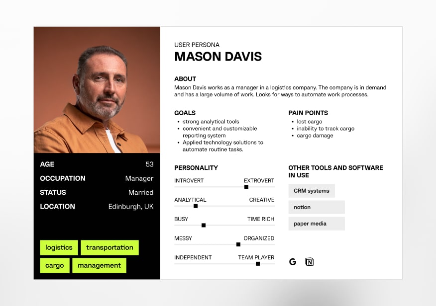 railway system user persona